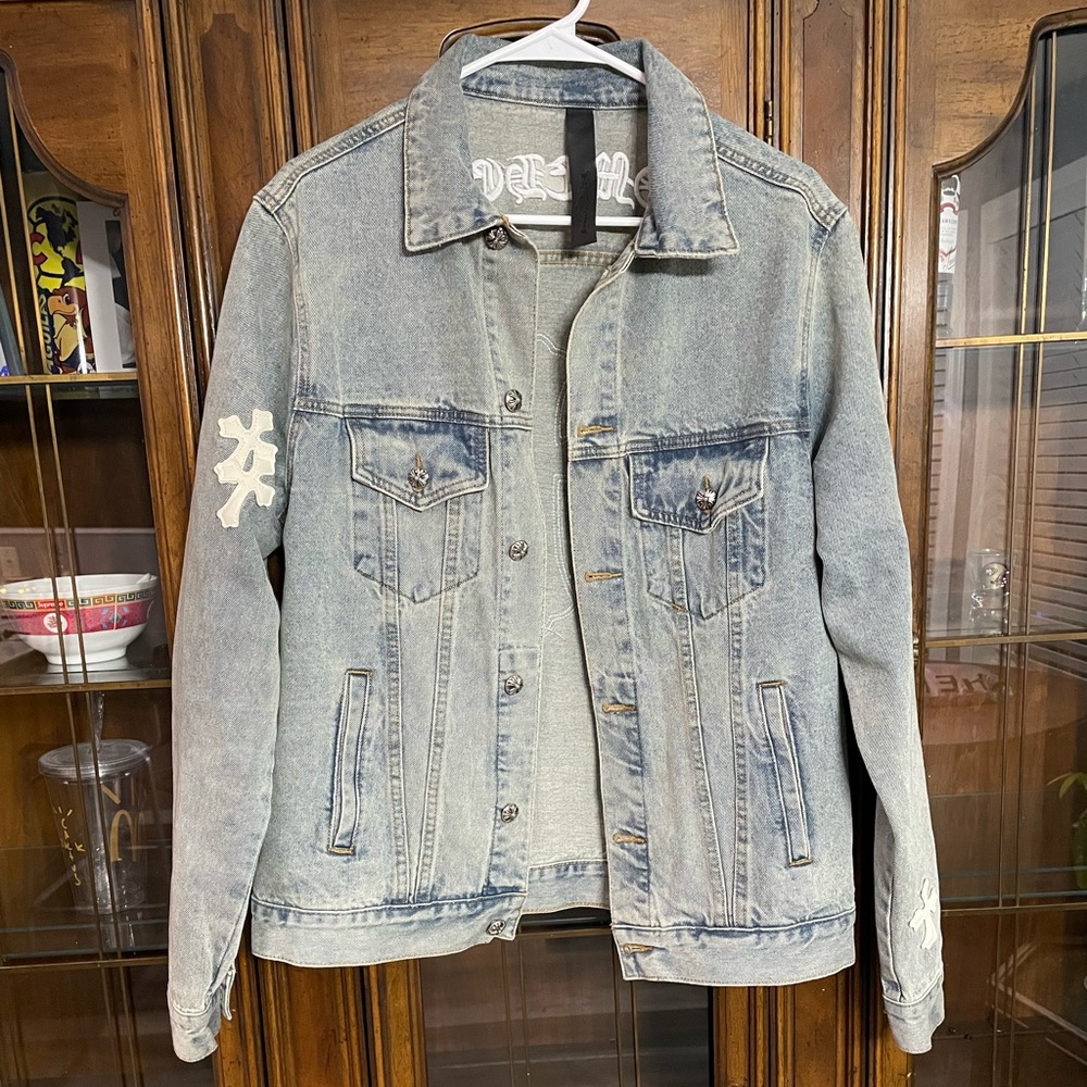 Chrome hearts blue denim jacket